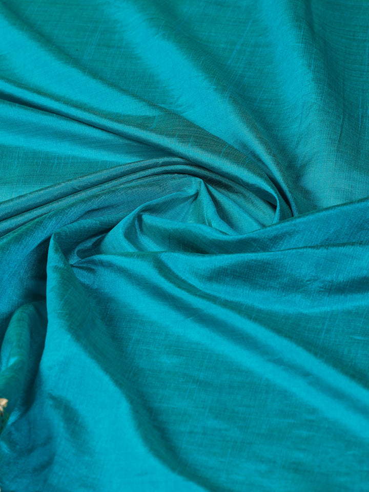 Lake Blue Woven Design Art Silk Saree
