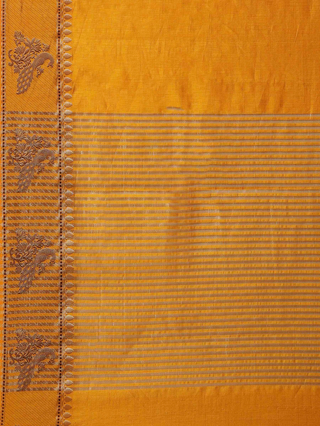 Mustard Woven Design Art Silk Saree