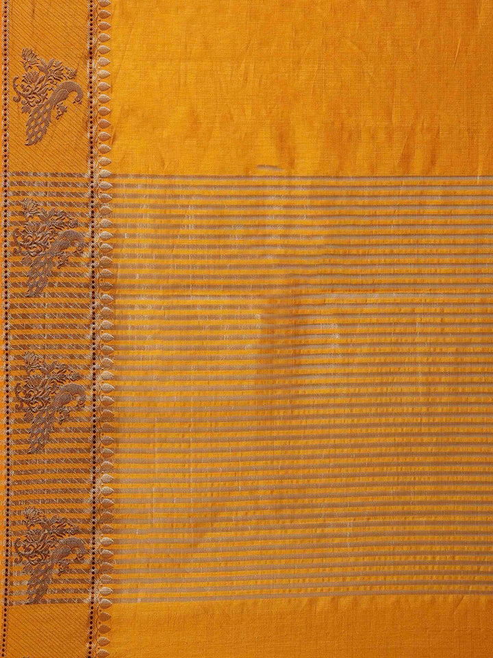 Mustard Woven Design Art Silk Saree