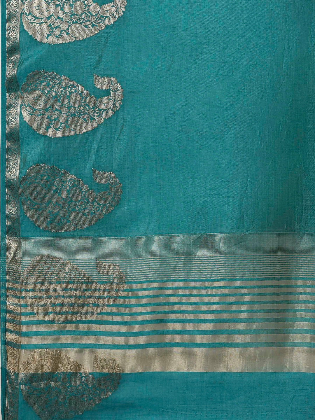 Lake Blue Woven Design Art Silk Saree