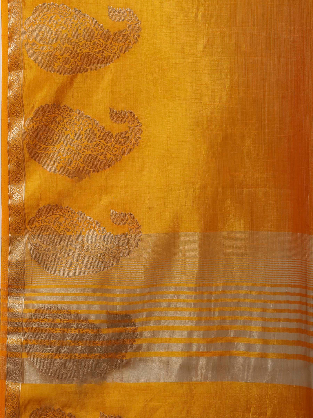 Mustard Woven Design Art Silk Saree