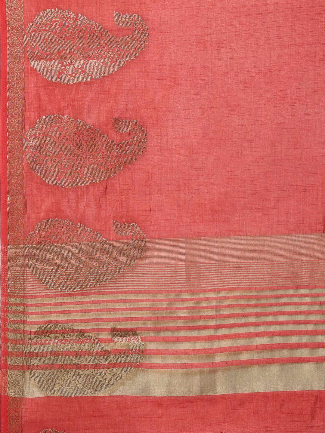 Pink Woven Design Art Silk Saree