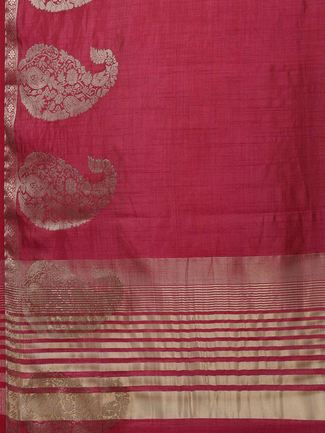 Wine Woven Design Art Silk Saree