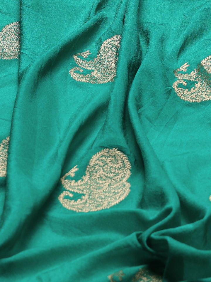 Green Woven Design Art Silk Saree