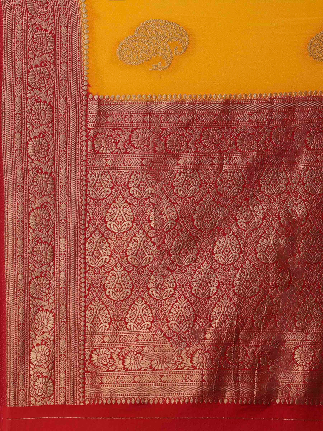 Mustard Woven Design Art Silk Saree