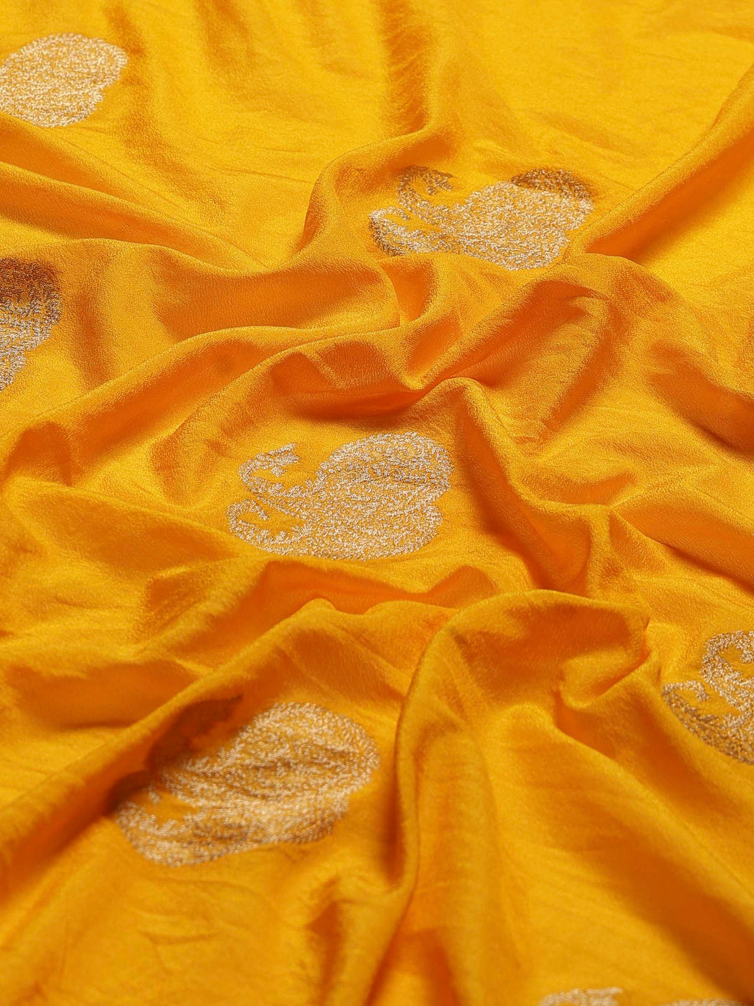 Mustard Woven Design Art Silk Saree