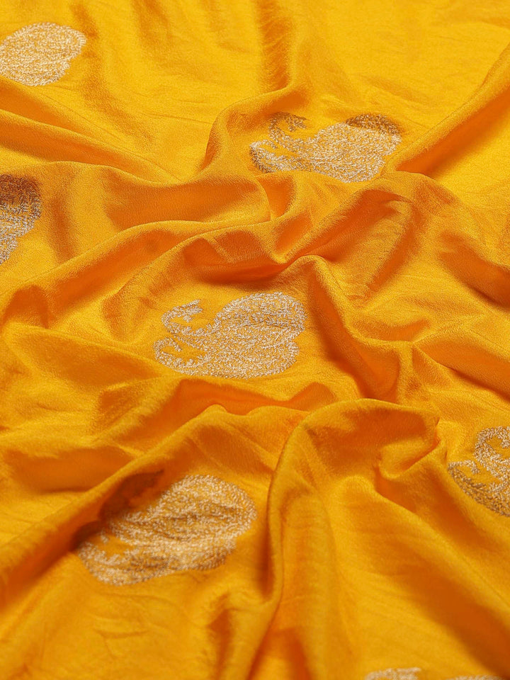 Mustard Woven Design Art Silk Saree