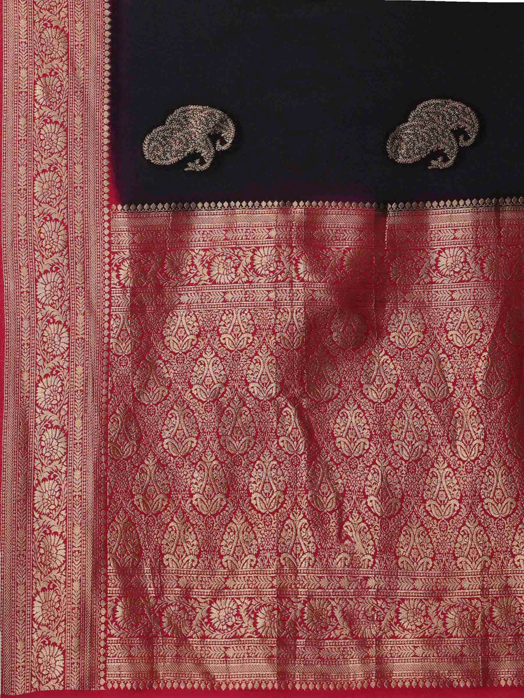 Navy Blue Woven Design Art Silk Saree