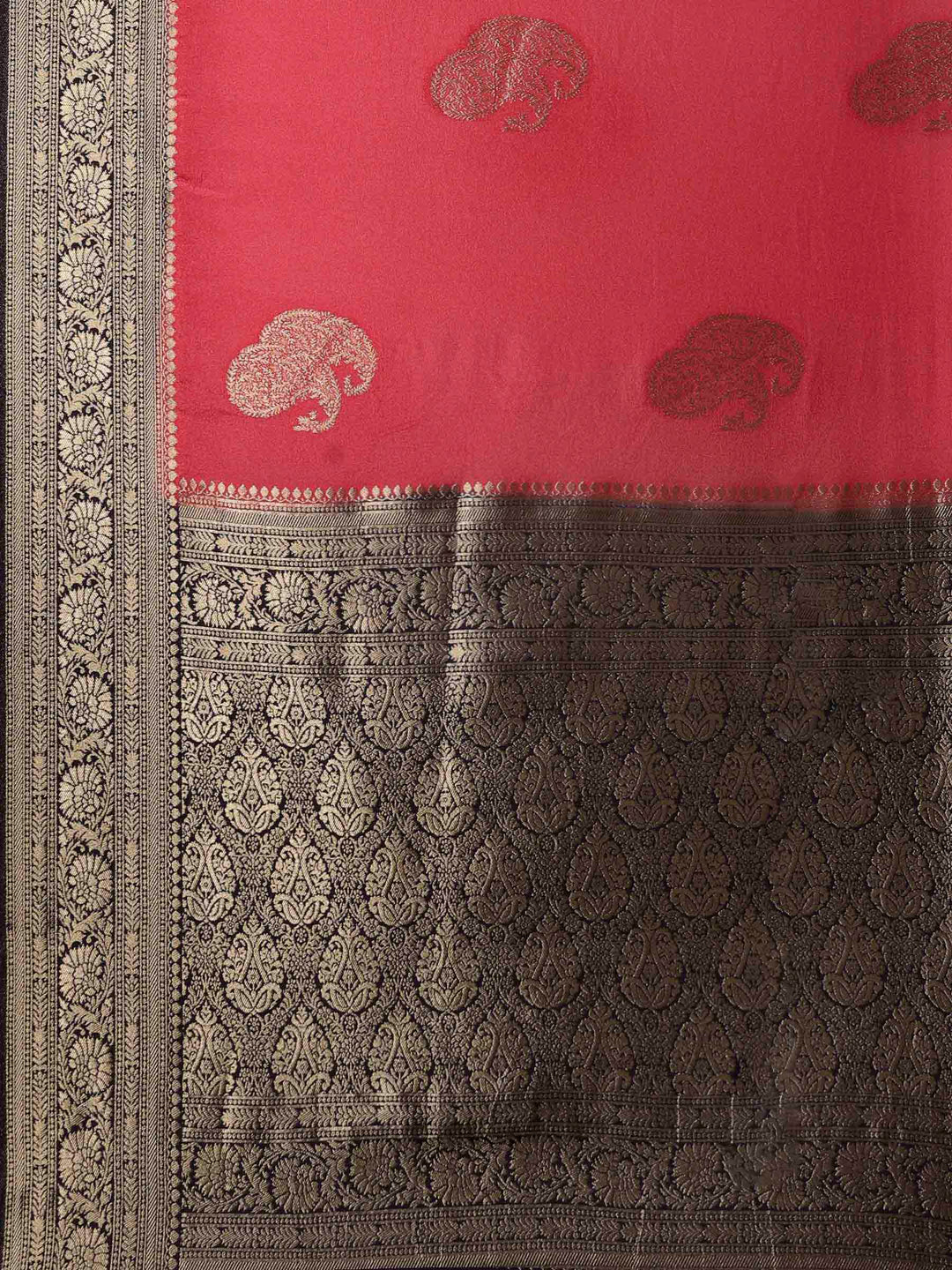 Pink Woven Design Art Silk Saree