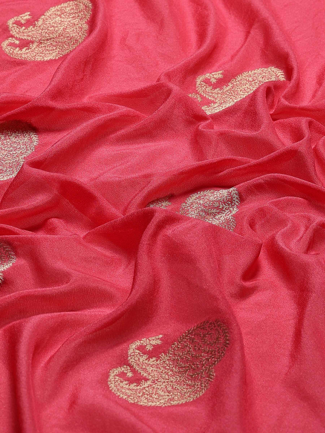 Pink Woven Design Art Silk Saree