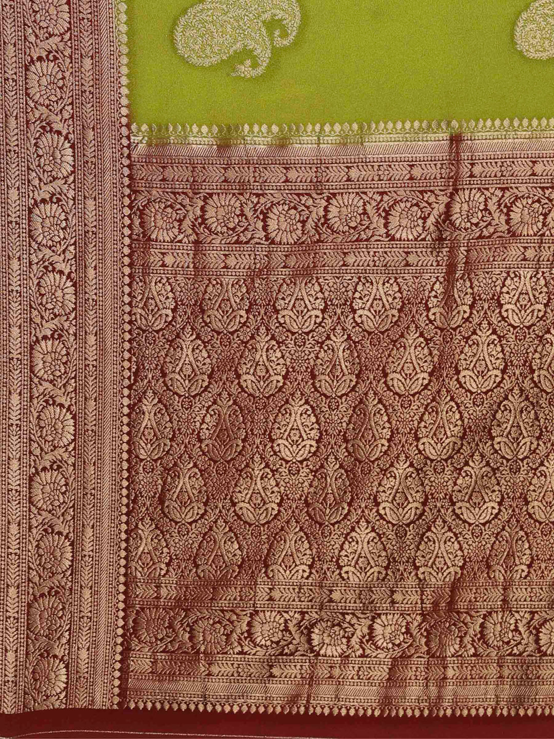 Pista Green Woven Design Art Silk Saree