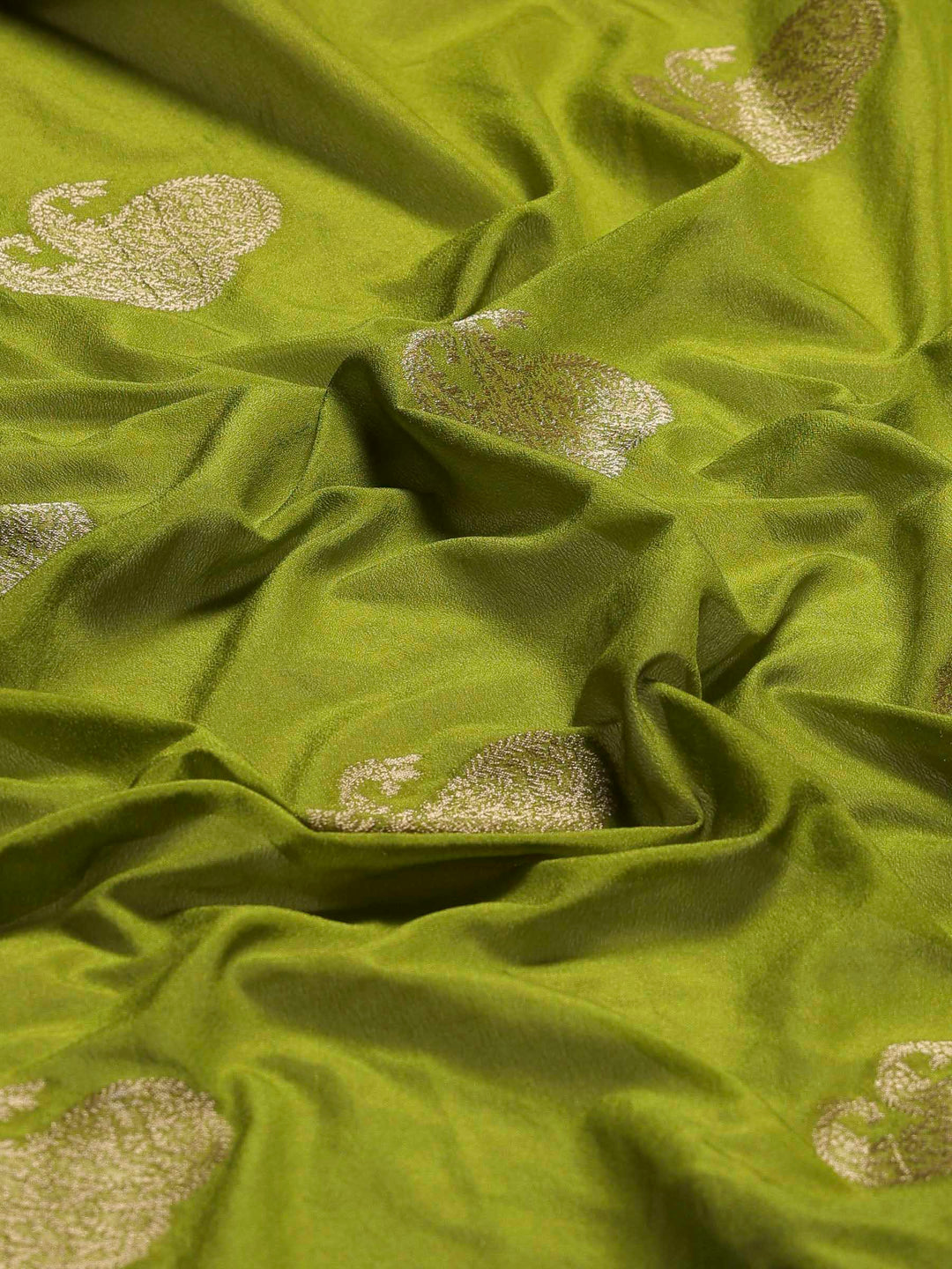 Pista Green Woven Design Art Silk Saree