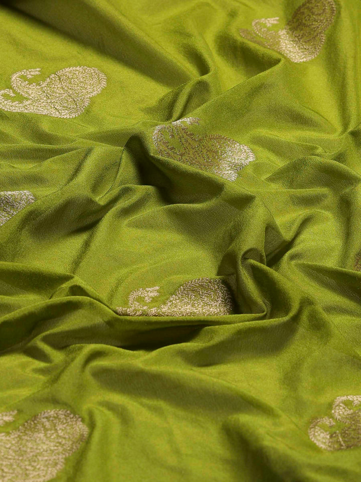 Pista Green Woven Design Art Silk Saree