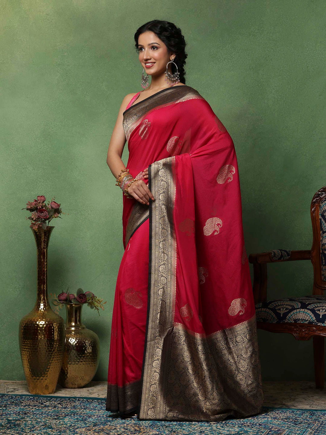 Rani Woven Design Art Silk Saree