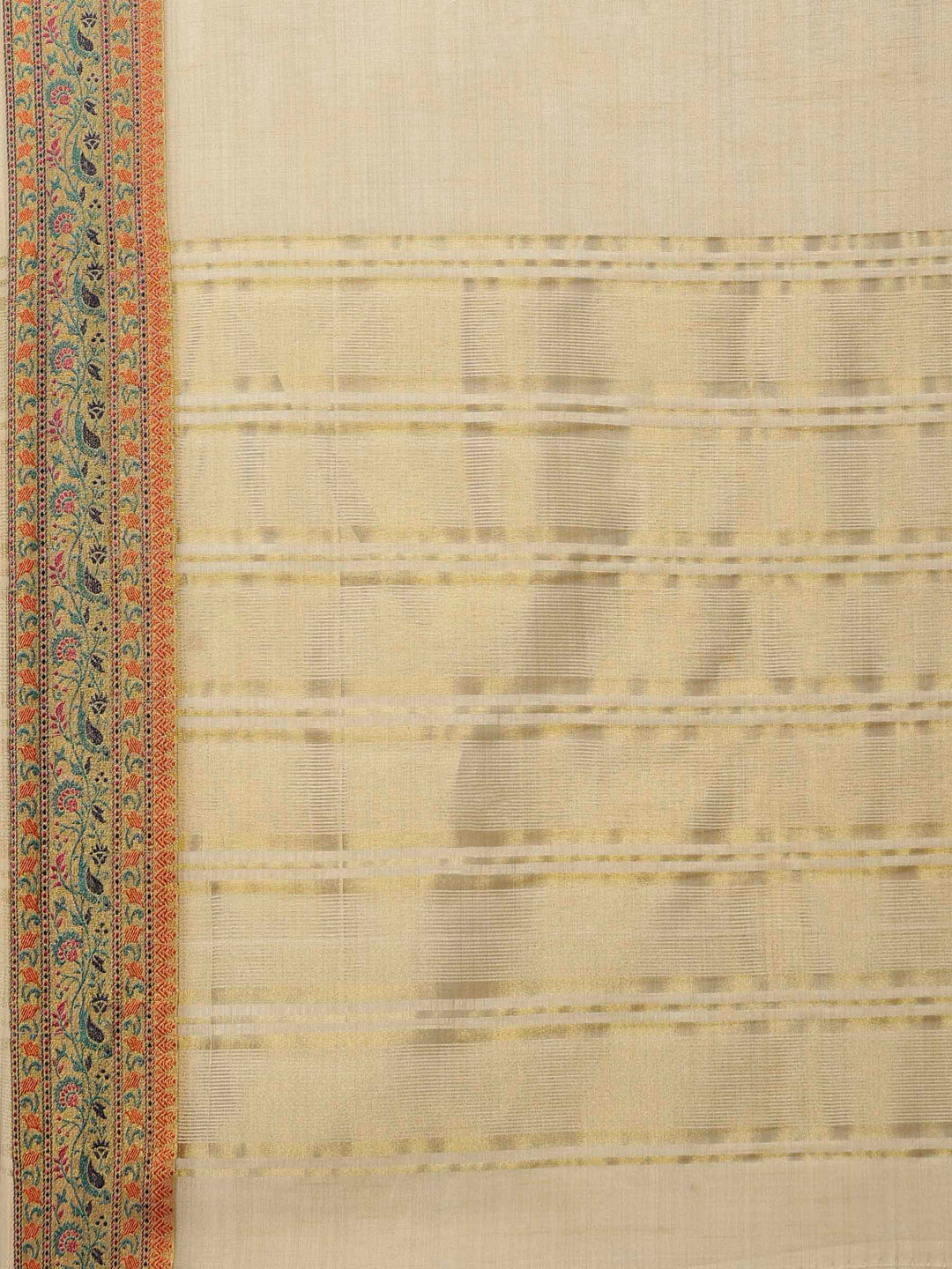 Beige Woven Design Art Silk Saree