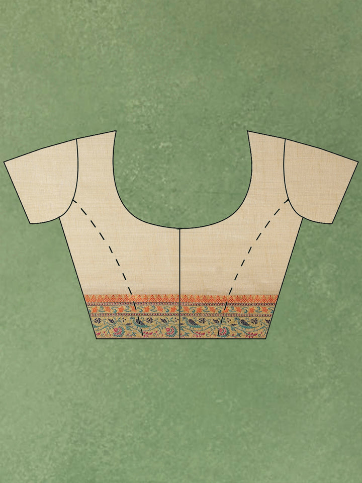Beige Woven Design Art Silk Saree