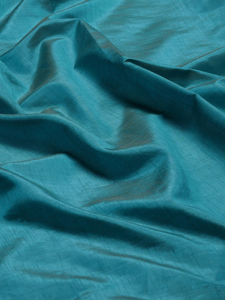 Lake Blue Woven Design Art Silk Saree