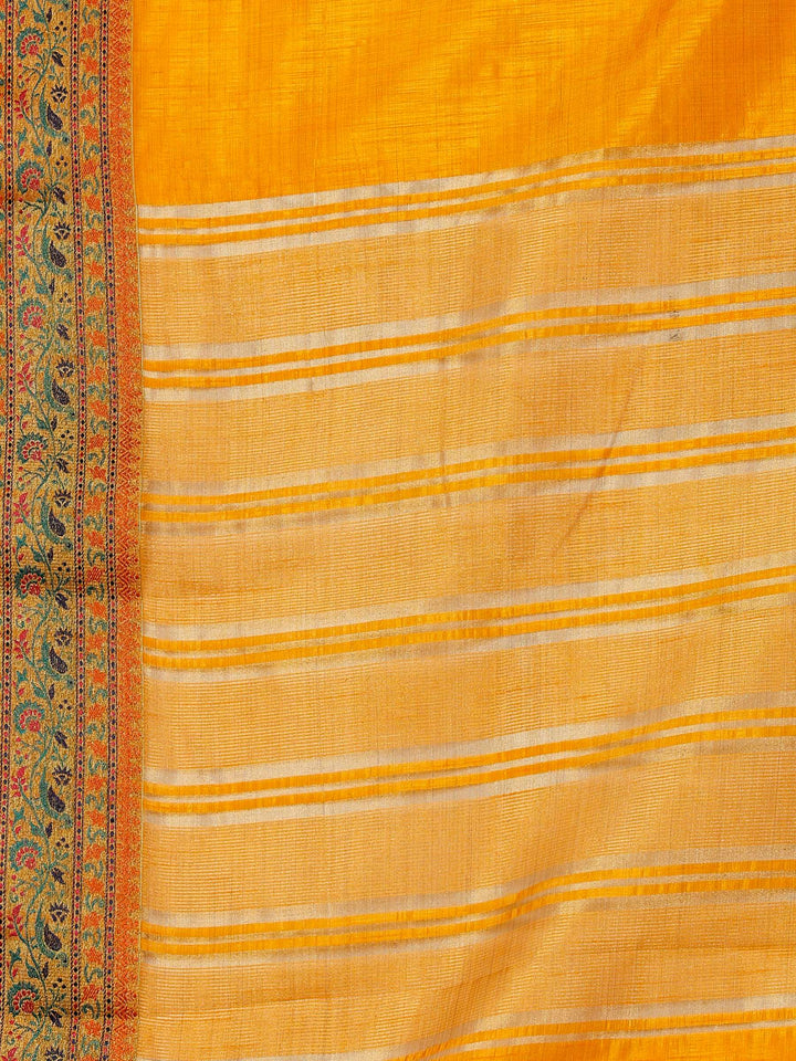 Mustard Woven Design Art Silk Saree