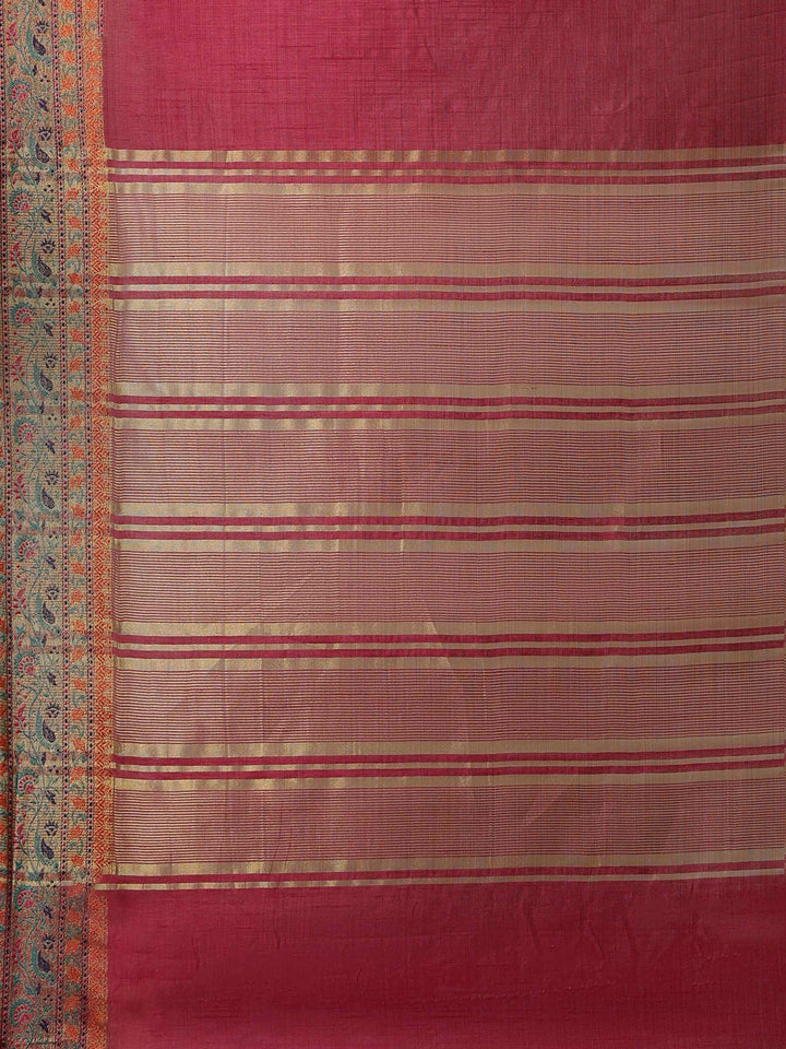 Wine Woven Design Art Silk Saree