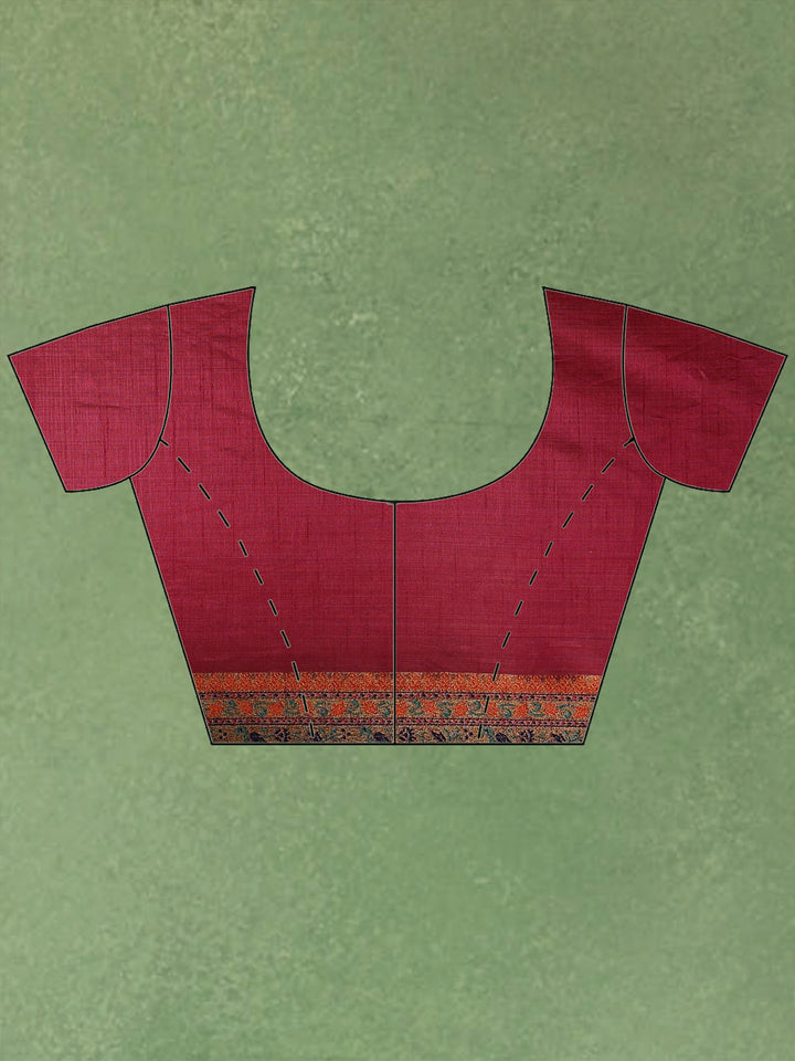 Wine Woven Design Art Silk Saree