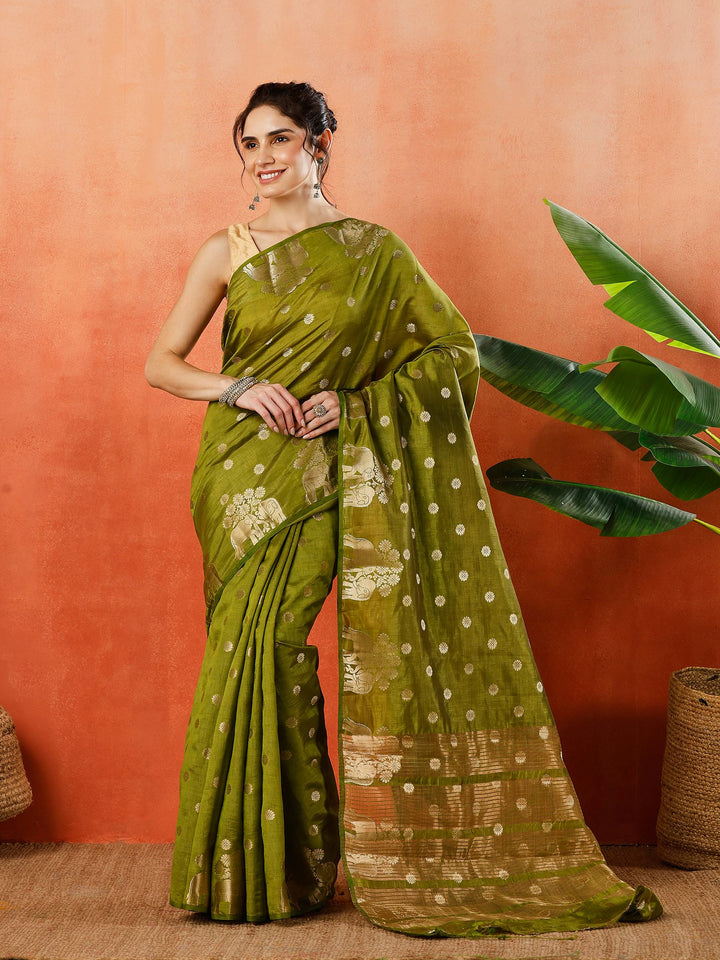 Woven Design Tussar Silk Saree