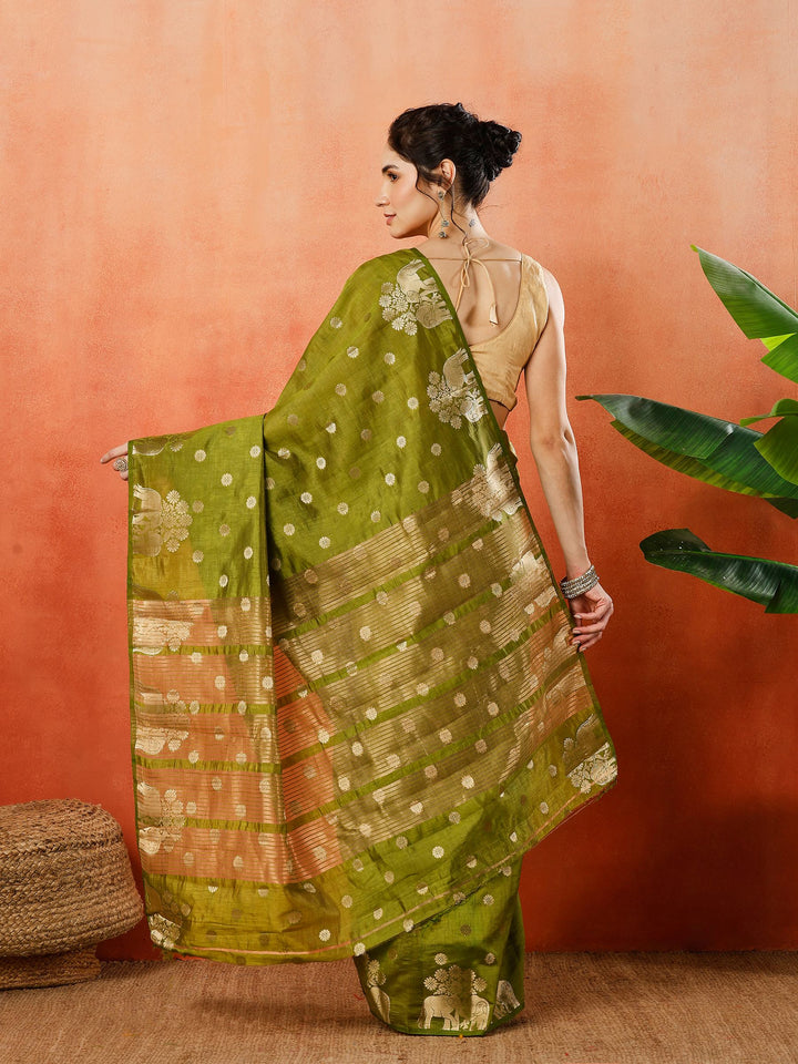 Woven Design Tussar Silk Saree