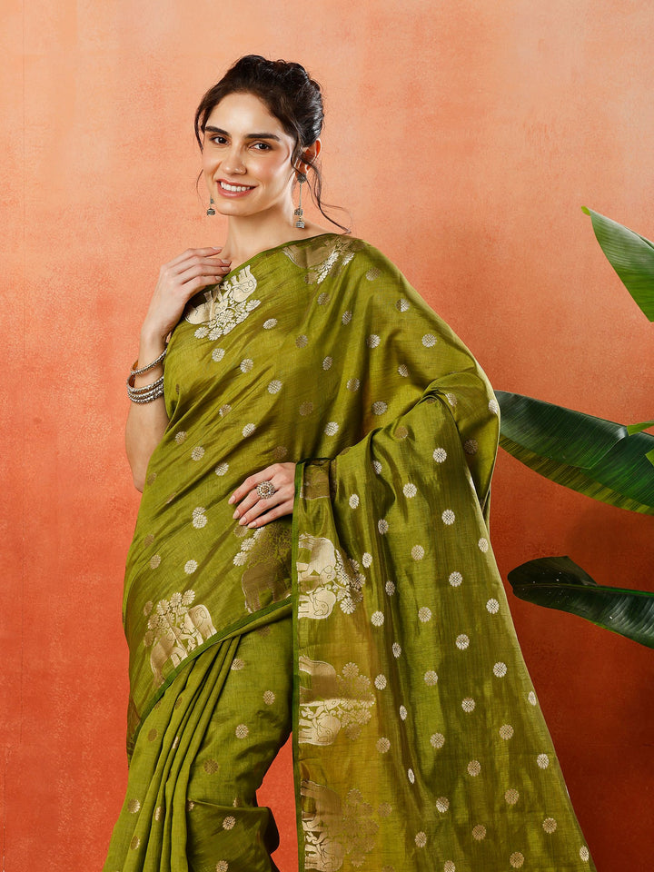 Woven Design Tussar Silk Saree