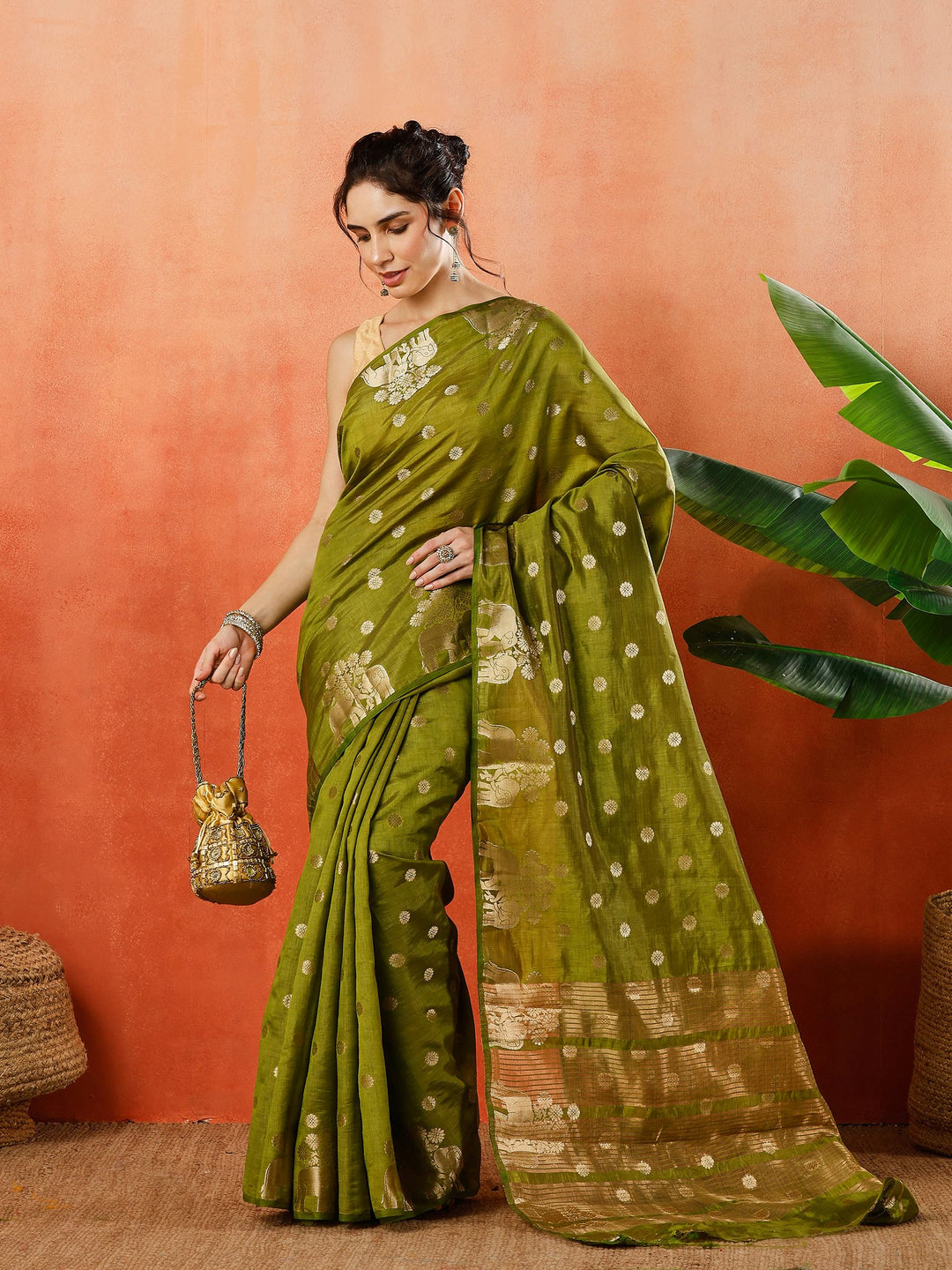 Woven Design Tussar Silk Saree