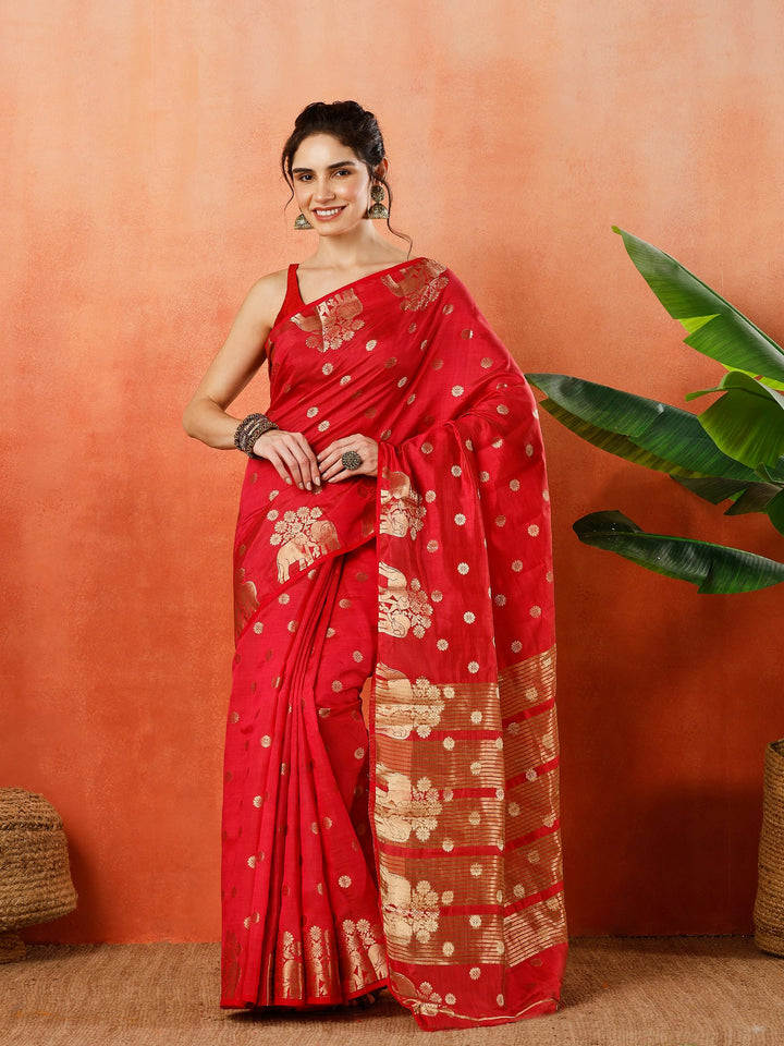 Woven Design Tussar Silk Saree