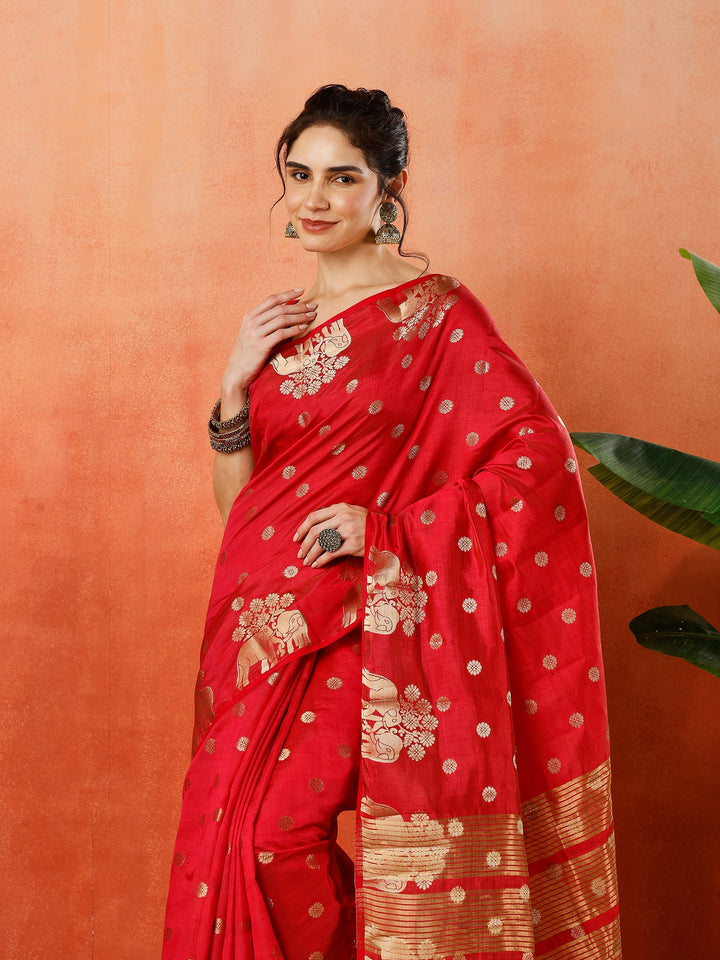 Woven Design Tussar Silk Saree