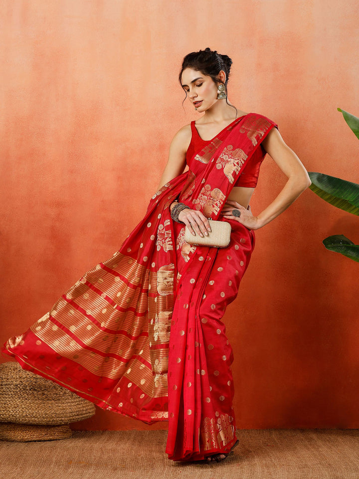 Woven Design Tussar Silk Saree