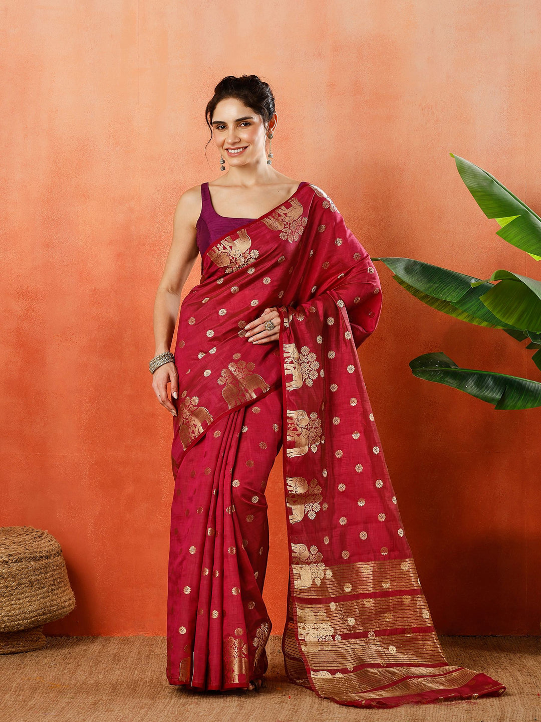 Woven Design Tussar Silk Saree