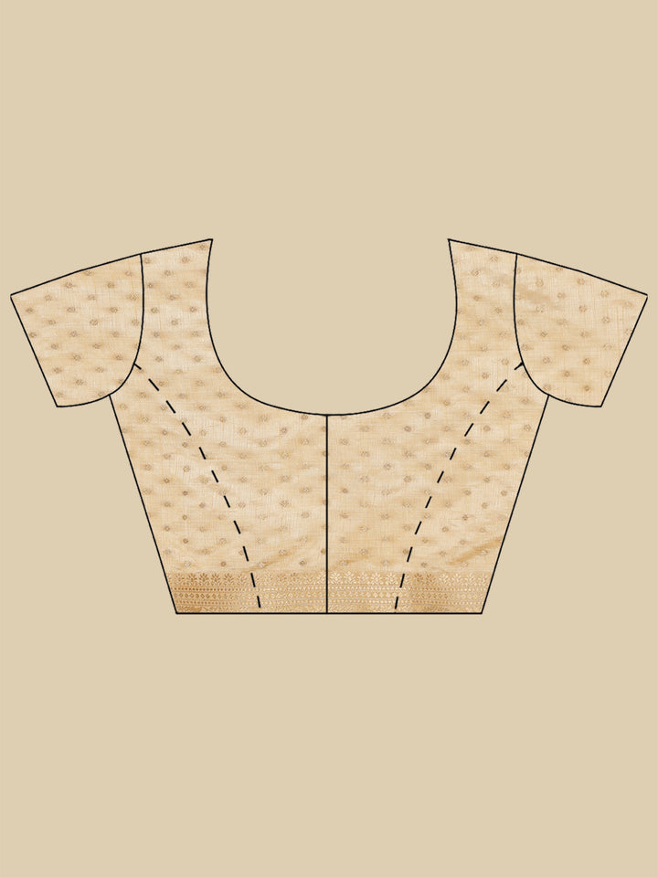 Beige Woven Design Art Silk Saree