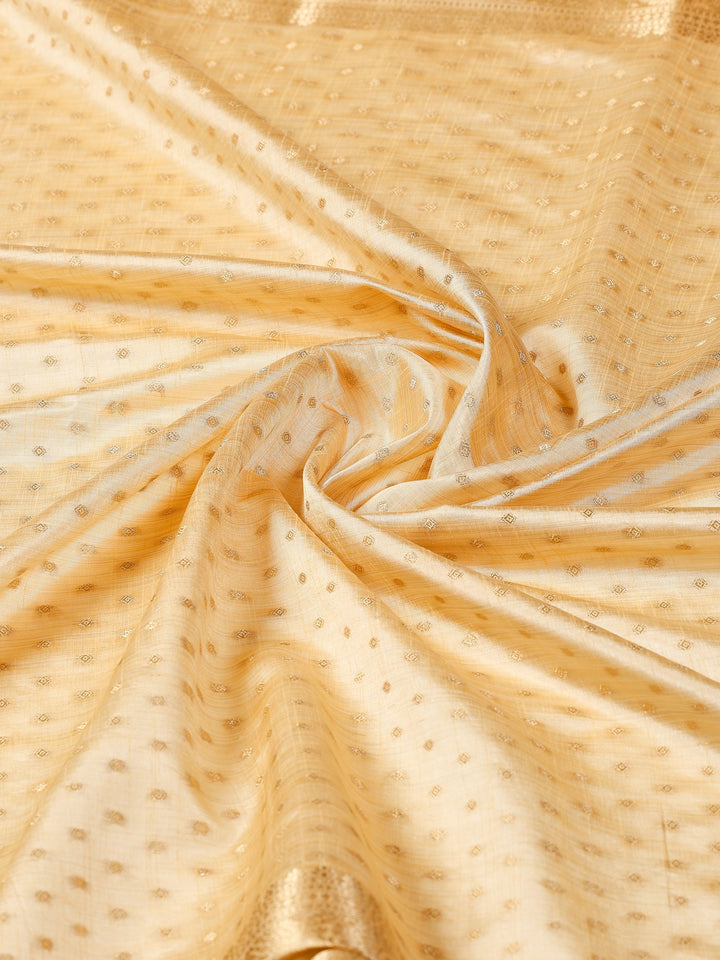 Beige Woven Design Art Silk Saree