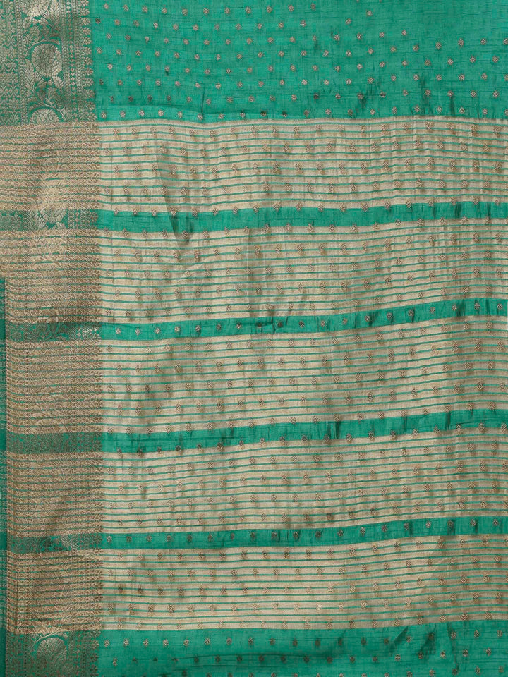 Green Woven Design Art Silk Saree
