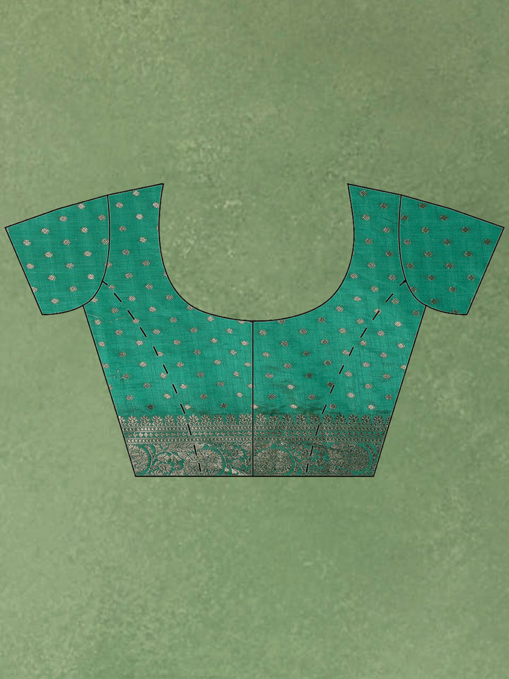 Green Woven Design Art Silk Saree