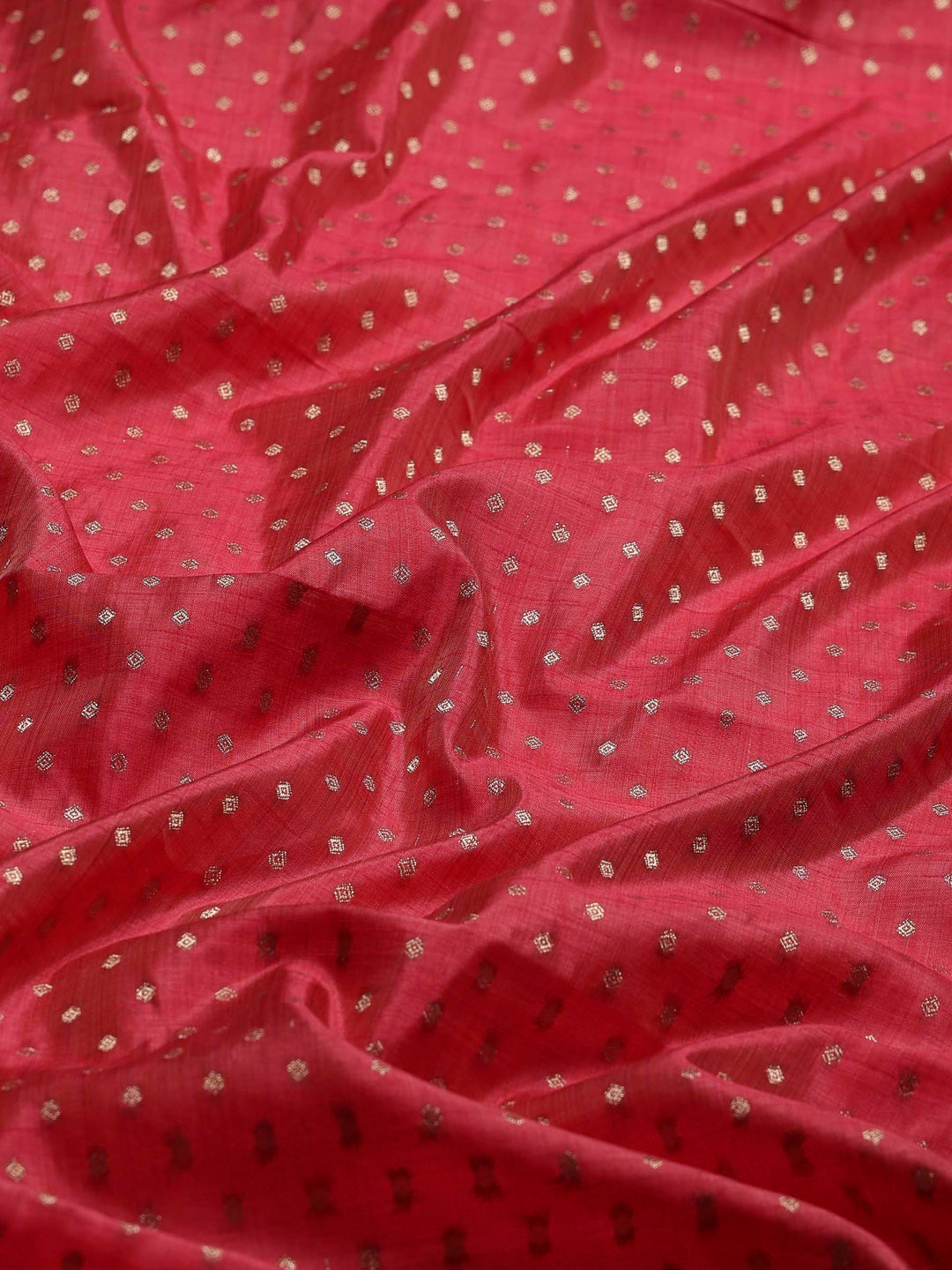 Hot Pink Woven Design Art Silk Saree