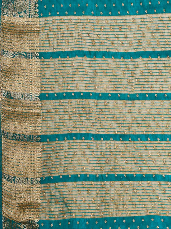 Lake Blue Woven Design Art Silk Saree