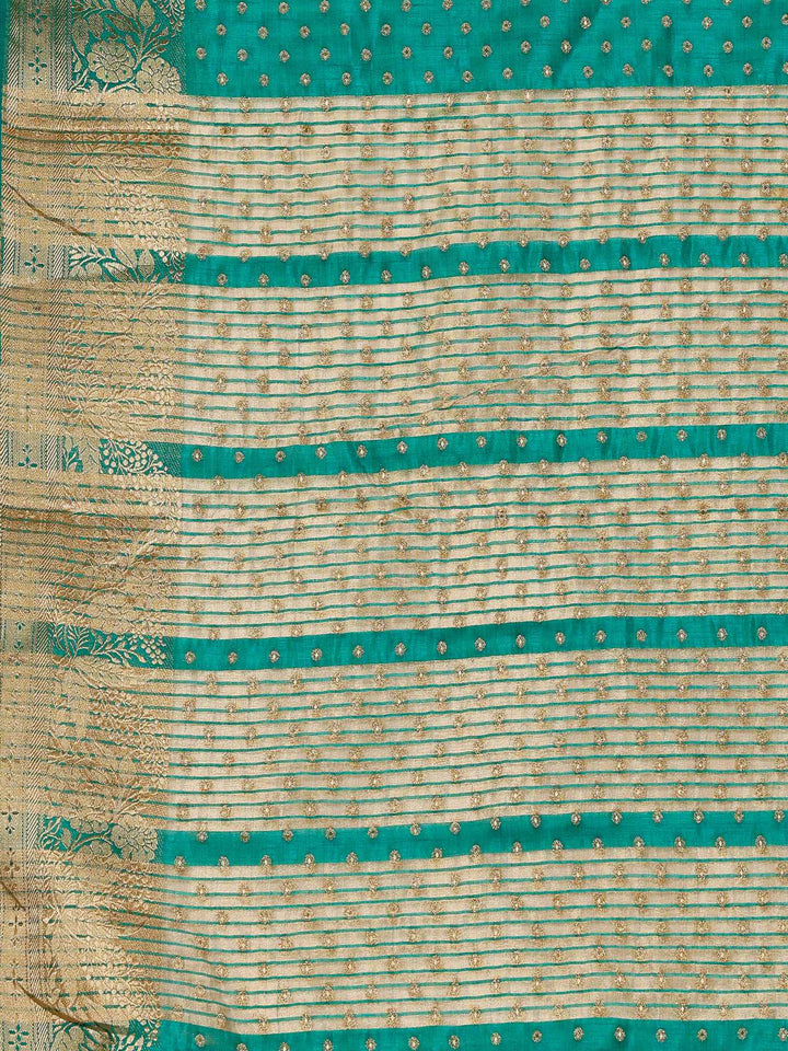 Green Woven Design Art Silk Saree