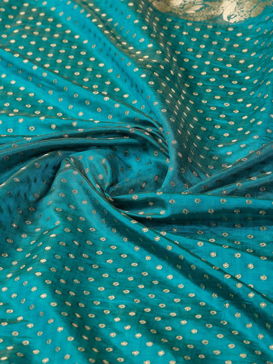 Lake Blue Woven Design Art Silk Saree