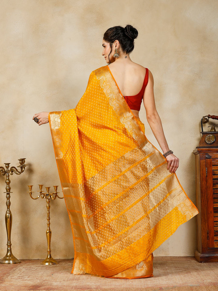 Mustard Woven Design Art Silk Saree