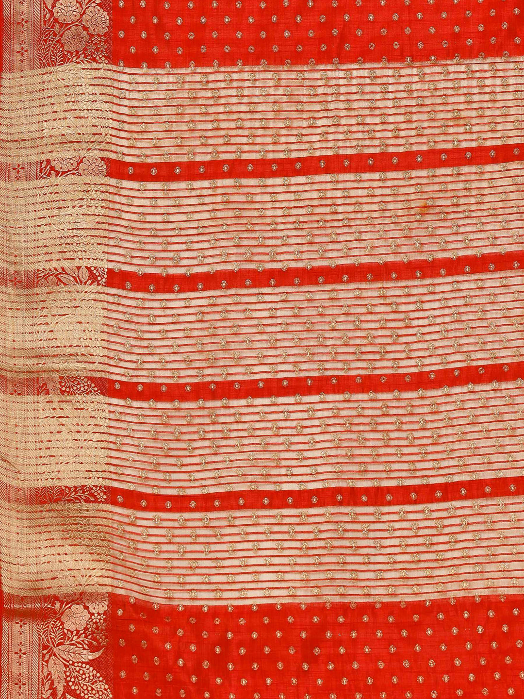 Rust Woven Design Art Silk Saree
