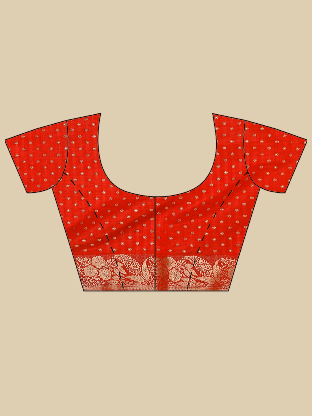 Rust Woven Design Art Silk Saree