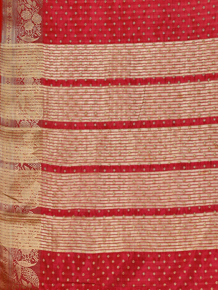 Wine Woven Design Art Silk Saree
