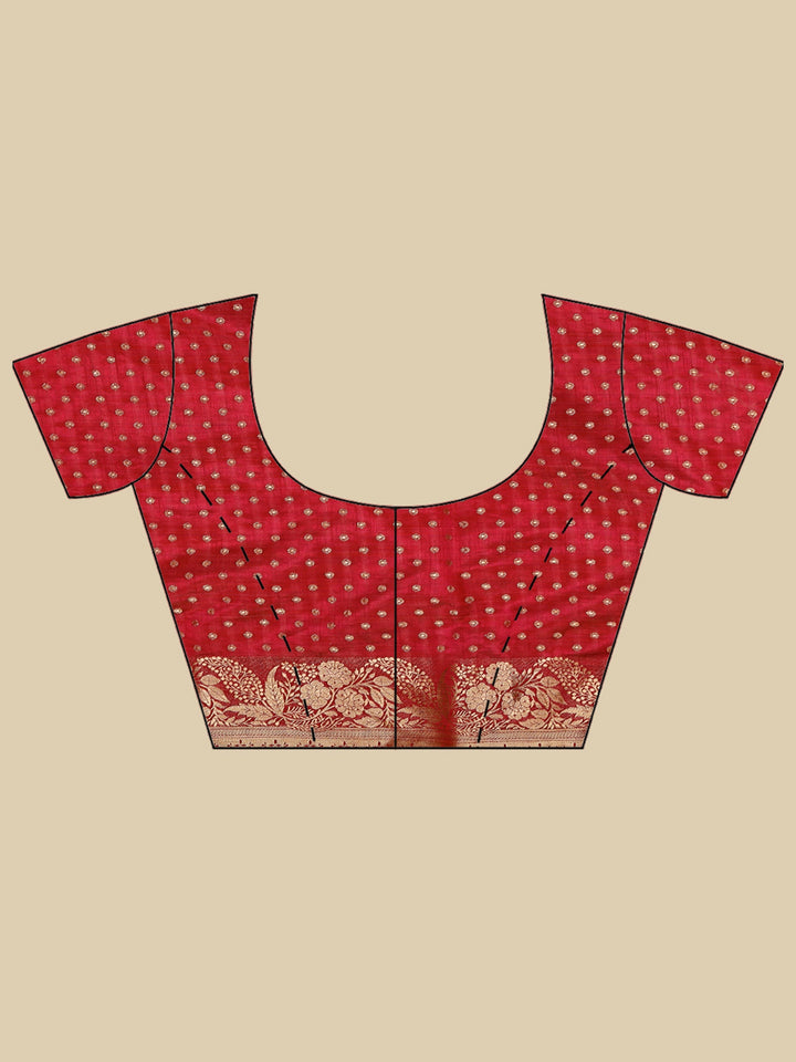 Wine Woven Design Art Silk Saree