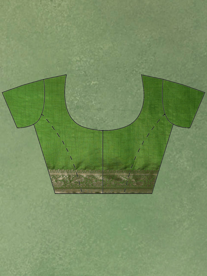 Green Woven Design Art Silk Saree
