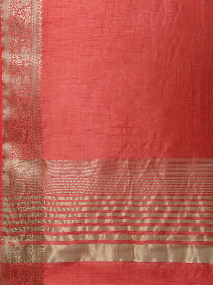 Pink Woven Design Art Silk Saree