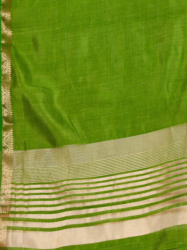 Green Woven Design Art Silk Saree