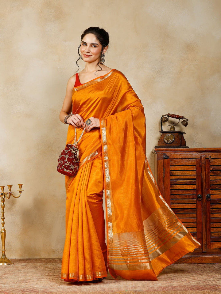 Mustard Woven Design Art Silk Saree