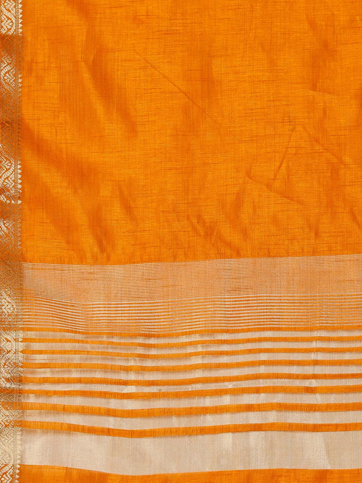 Mustard Woven Design Art Silk Saree
